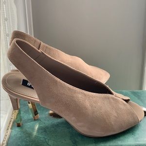 Suede DKNY slingback heels